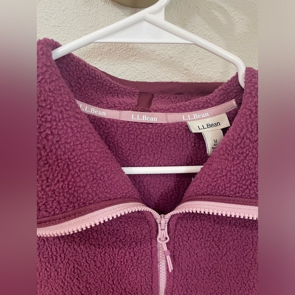 L.L. Bean Women’s Purple Fleece Zip-Up Jacket Size Medium - Picture 4 of 8
